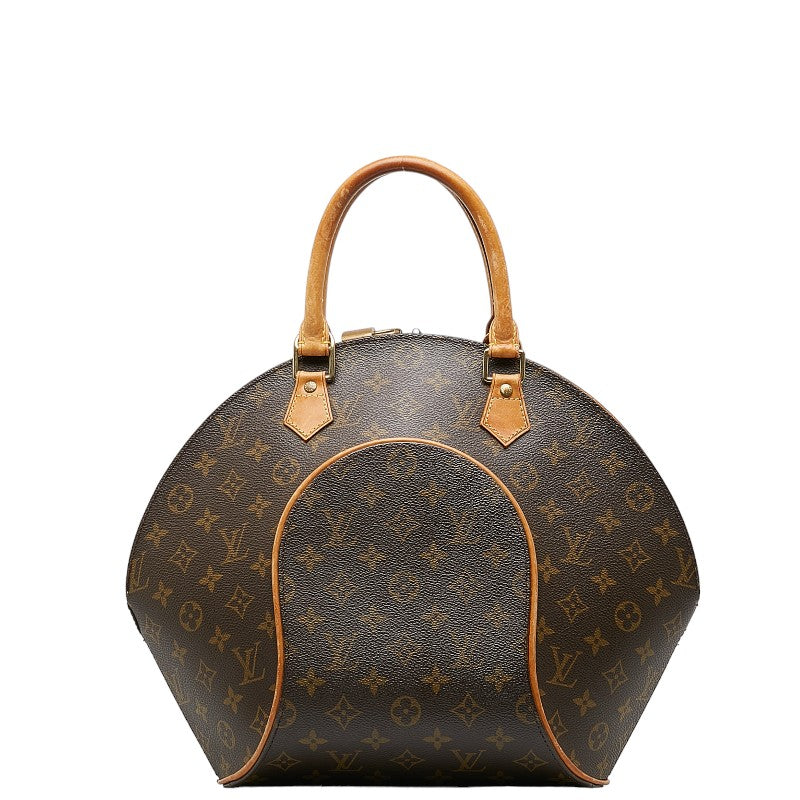 Louis Vuitton Monogram Ellipse MM Handbag M51126 Brown PVC Leather  Louis Vuitton