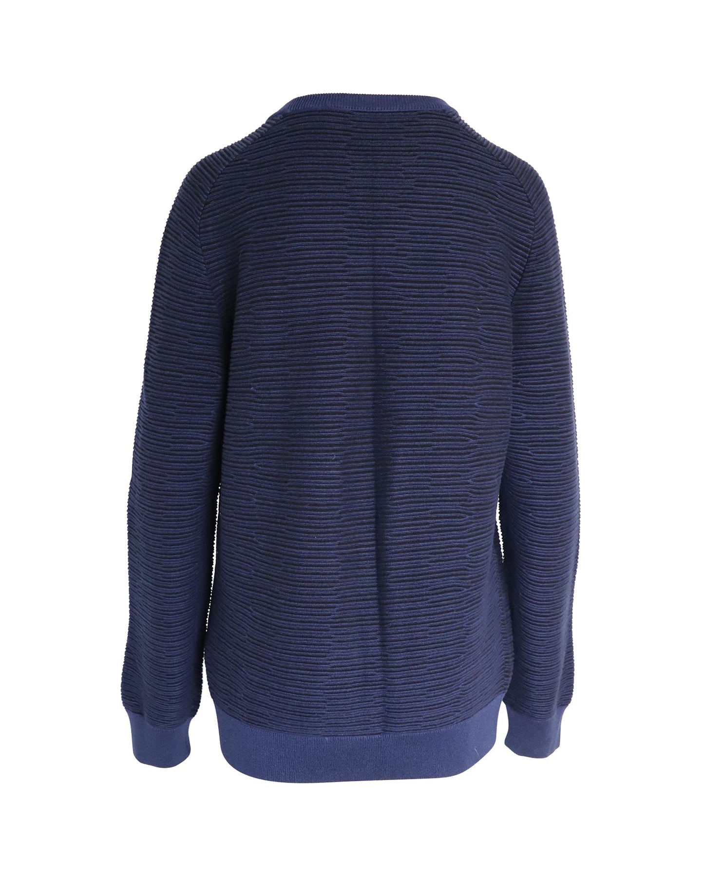 Louis Vuitton Striped Crewneck Sweater in Navy Cotton