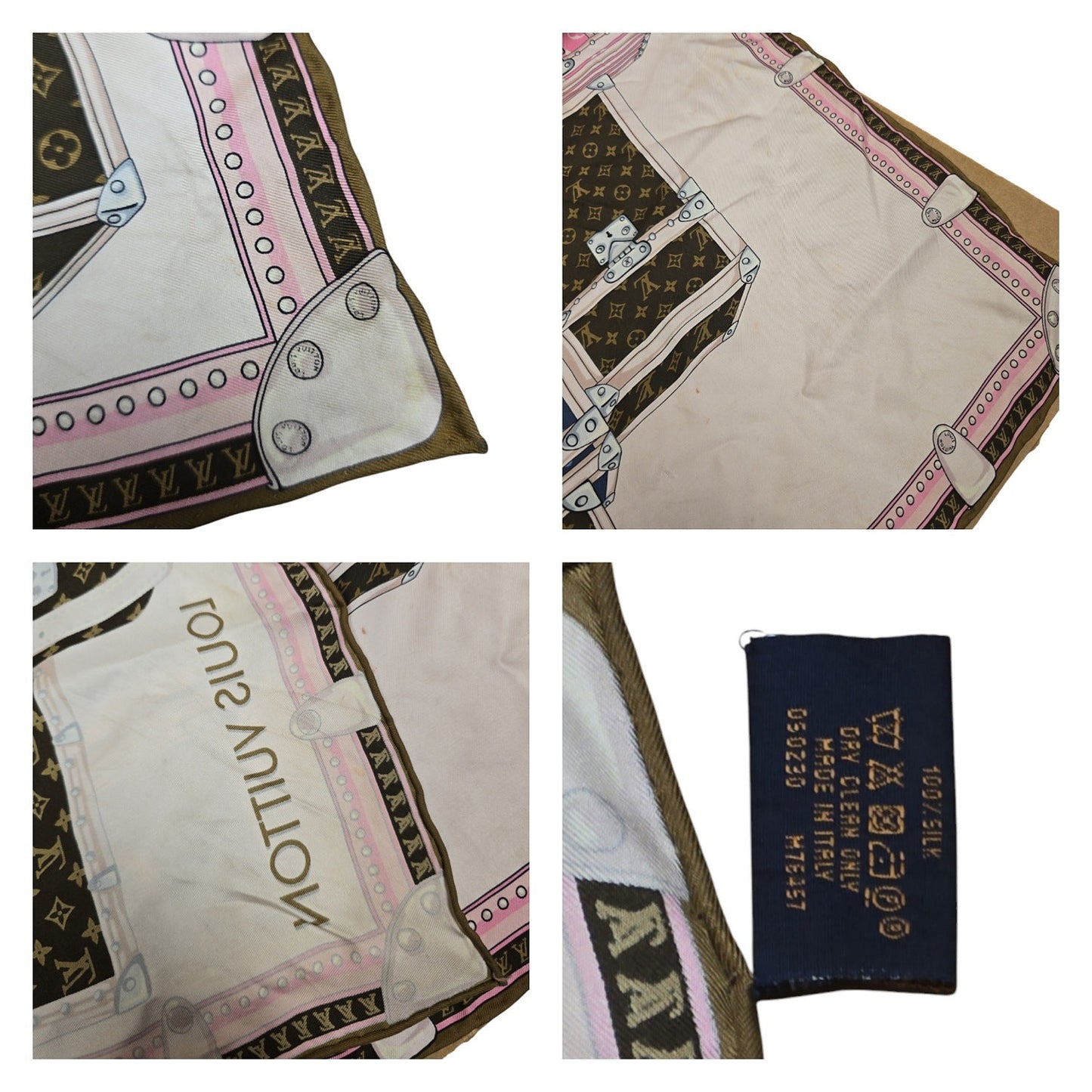 Louis Vuitton Silk Monogram Let’s Go Silk Square Scarf