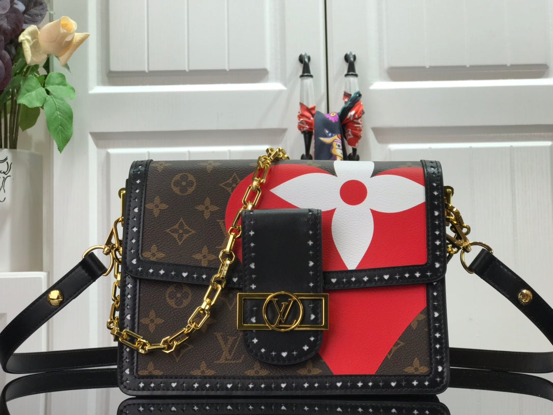 LV Dauphine MM Game On Monogram Canvas By Nicolas Ghesquiere For Women, WomenÃ¢â‚¬â„¢s Handbags, Shoulder And Crossbody Bags 9.8in/25cm LV M57448
