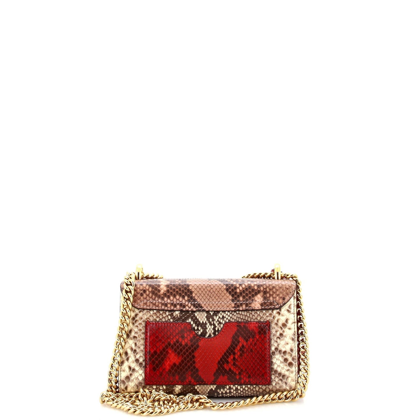 Padlock Shoulder Bag Python Small