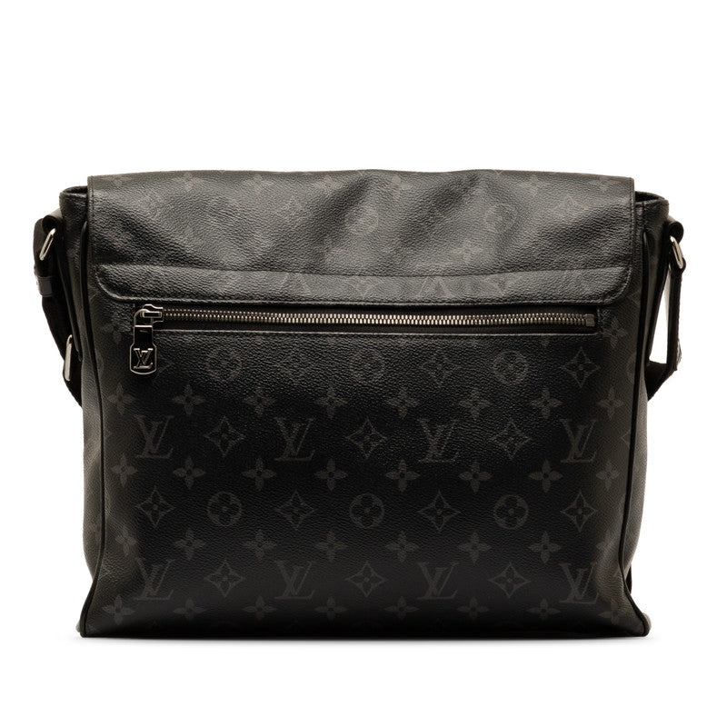 Louis Vuitton Monogram Eclipse District MM NM Shoulder Bag Messenger Bag M44001 Black PVC Leather Men Louis Vuitton