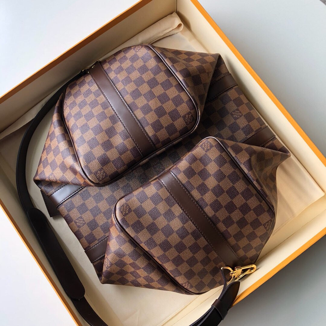 LV Keepall BandouliÃƒÂ¨re 45 Damier Ebene Canvas For Women, WoBags 17.7in/45cm LV N41428
