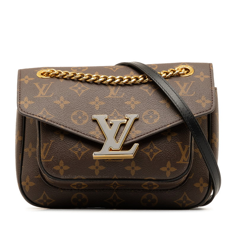 Louis Vuitton Monogram Patch Chain Shoulder Bag M45592 Brown PVC Leather  Louis Vuitton