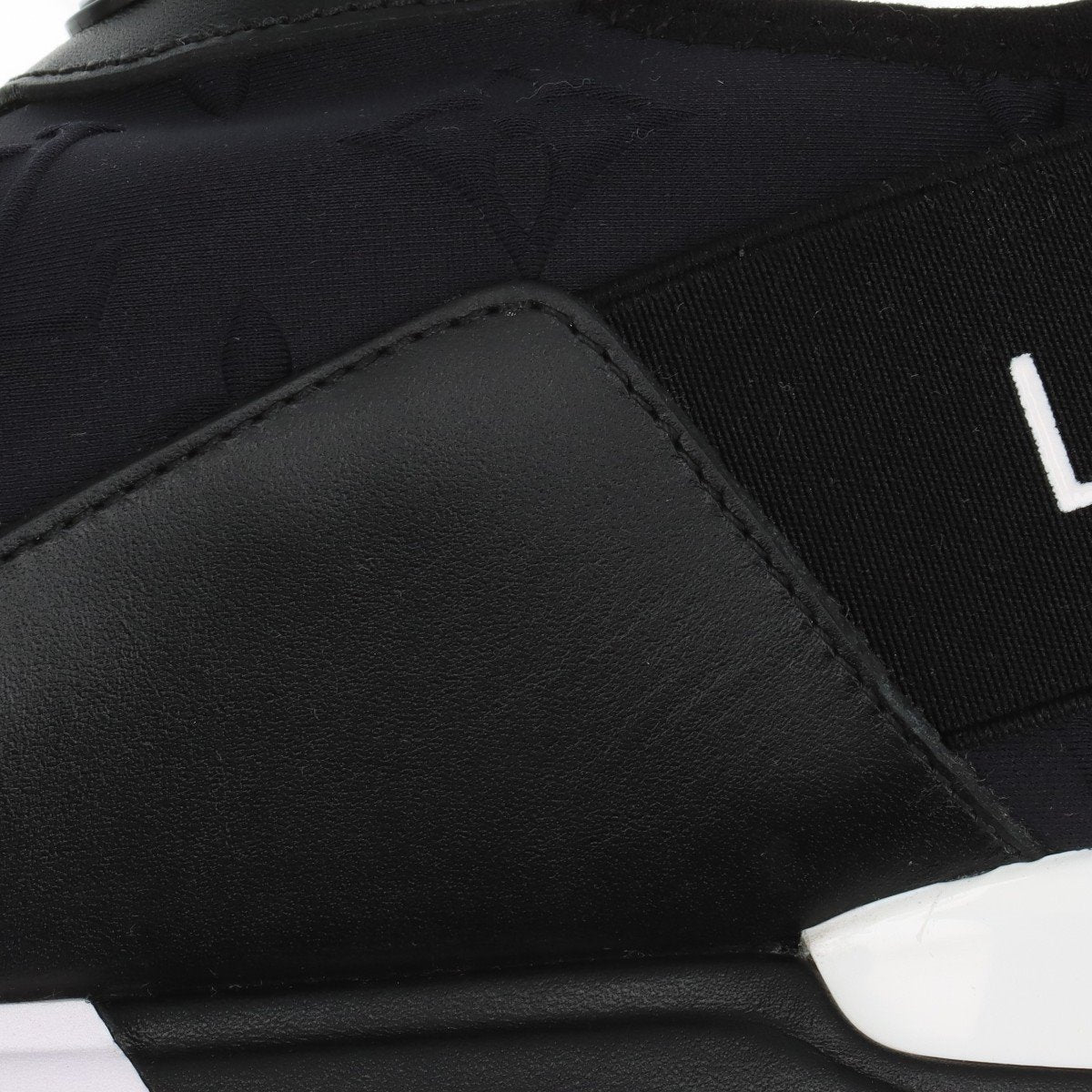 Louis Vuitton Runway Line Leather  Fabric Trainers 34.5  Black × White Monogram LV Circle Logo Box  Bag