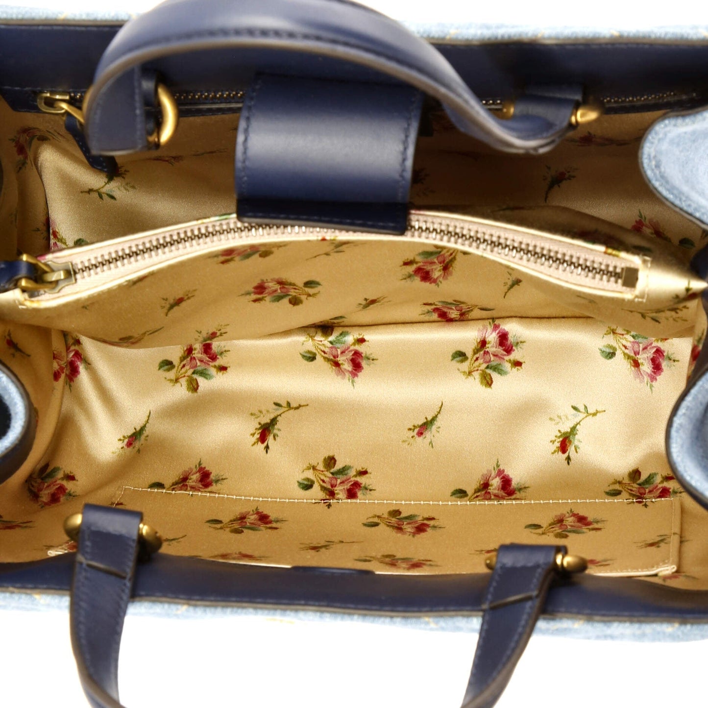 Pearly GG Marmont Tote Matelasse Denim Small