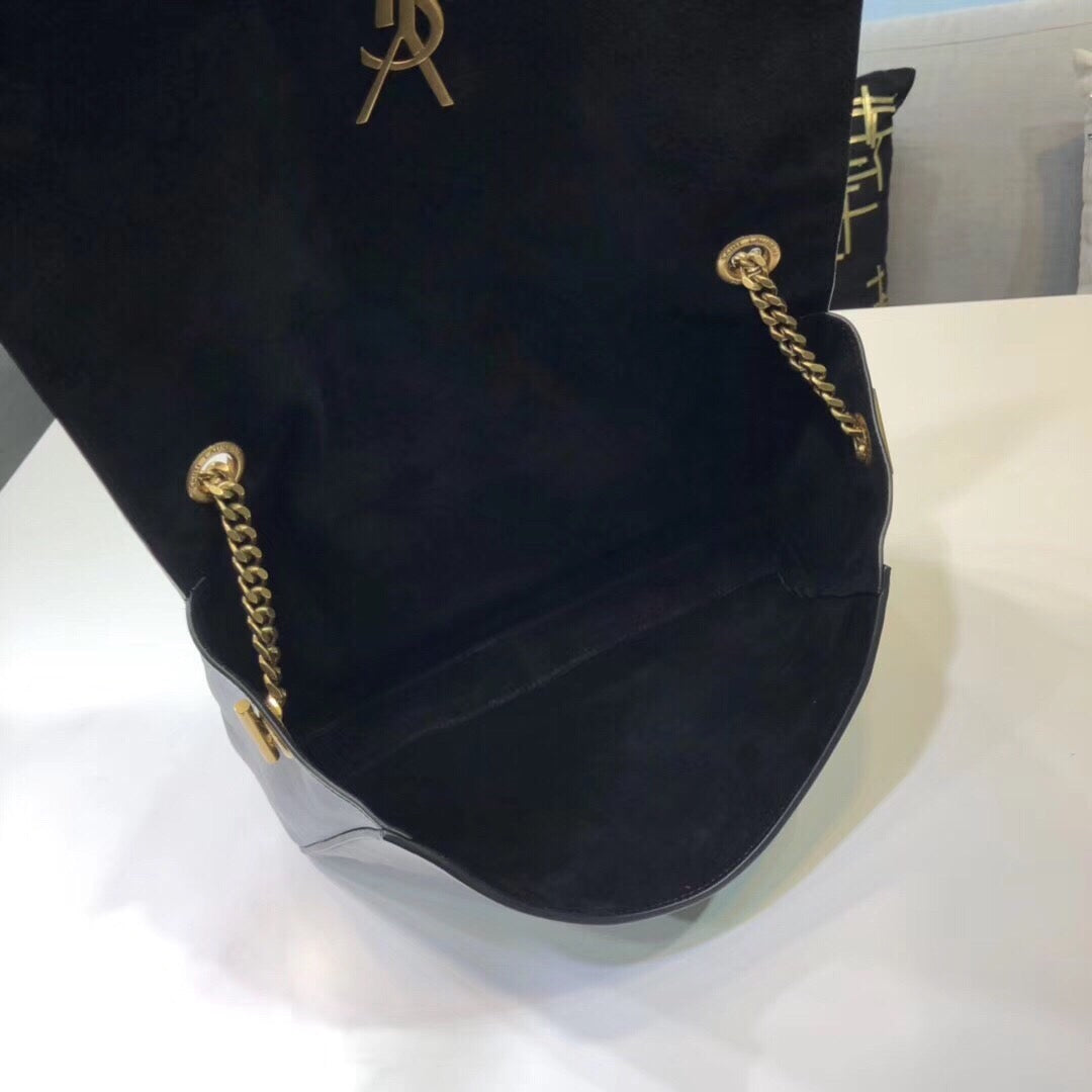 GLAMI Kate MeGLAMIum Chain Bag In Grain De Poudre Black For Women 9.4in/24cm YSL 364021BOW0J1000