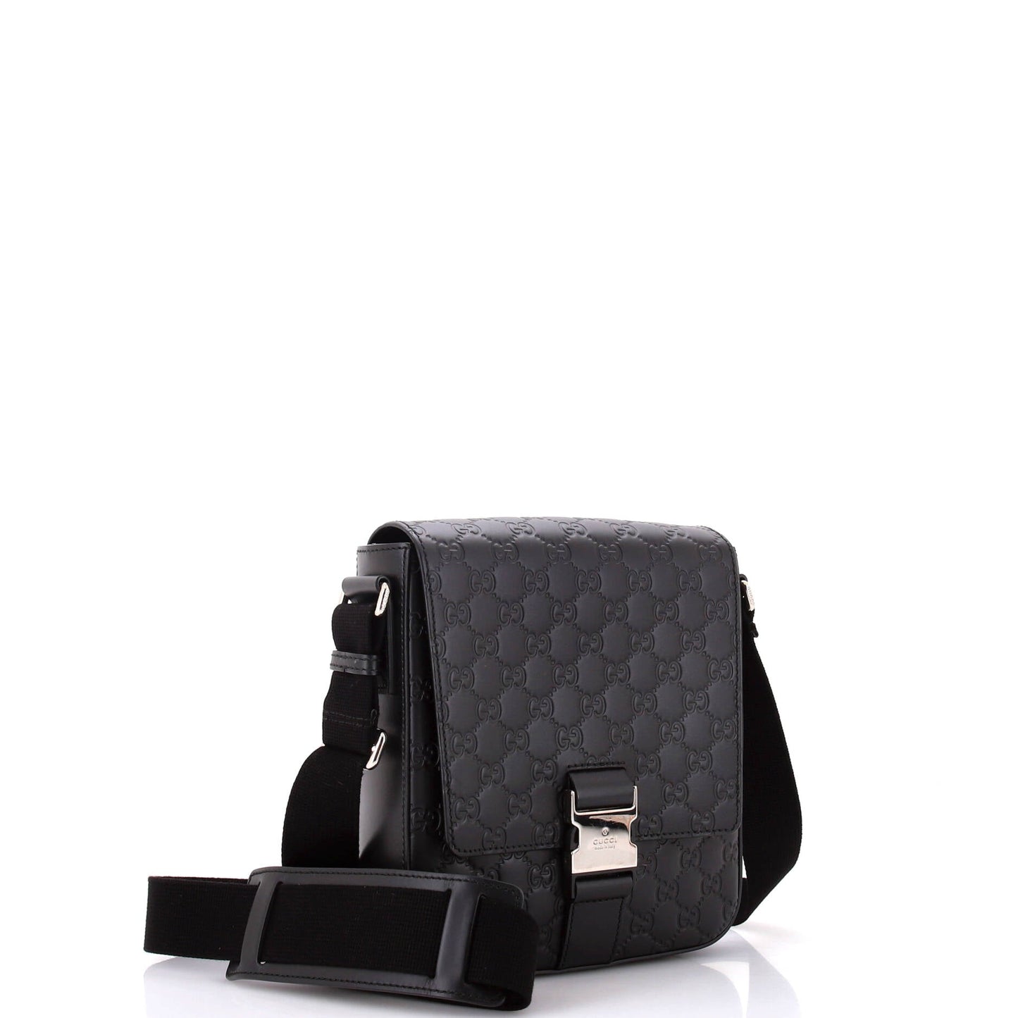 Buckle Flap Messenger Bag Guccissima Leather Small