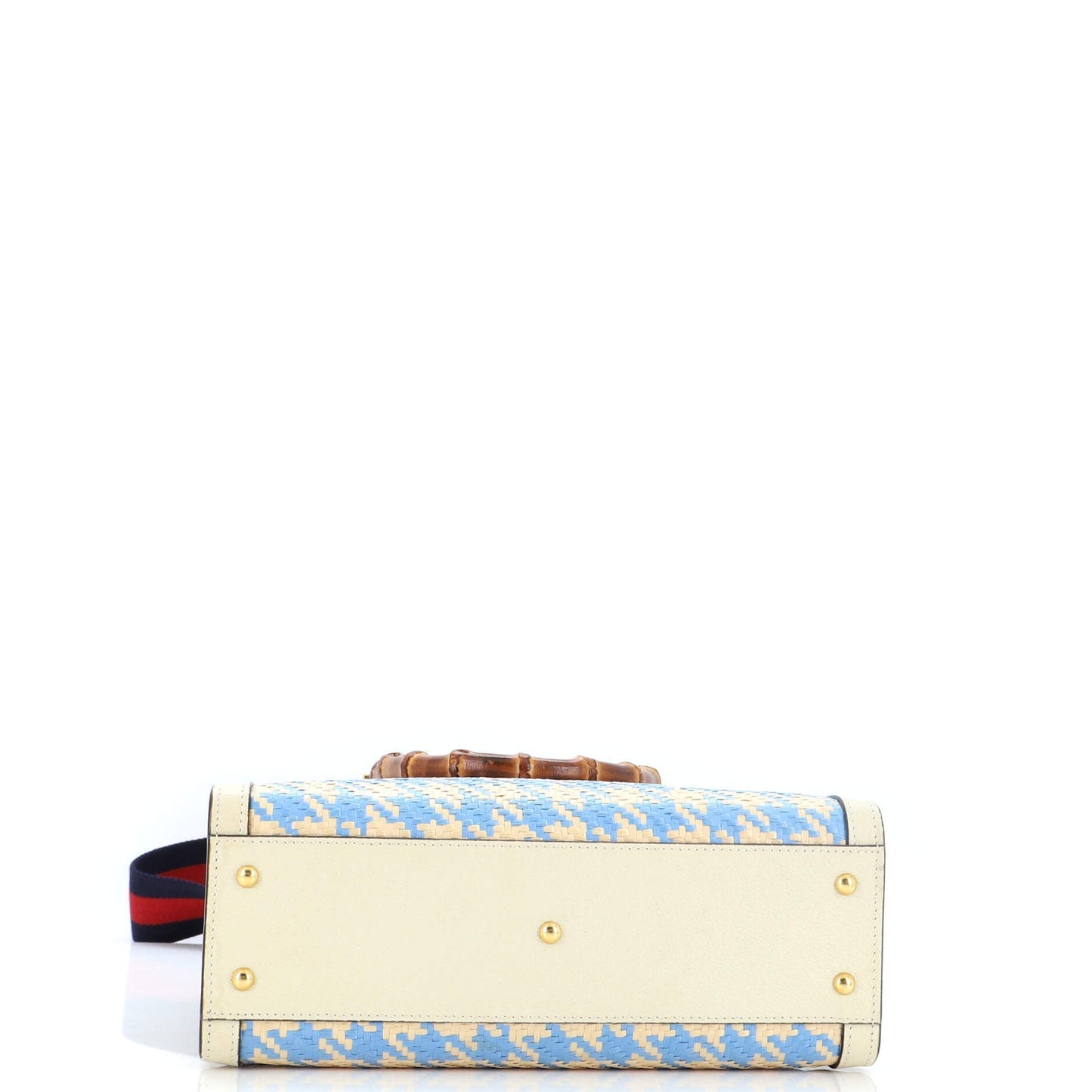 Diana NM Bamboo Handle Tote GG Raffia Small
