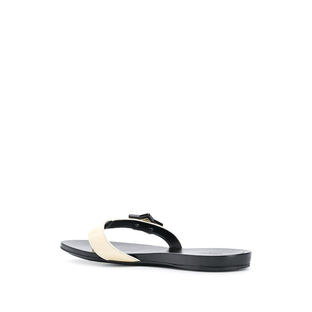 GLM-- Black and Beige Flip-Flops - '00s