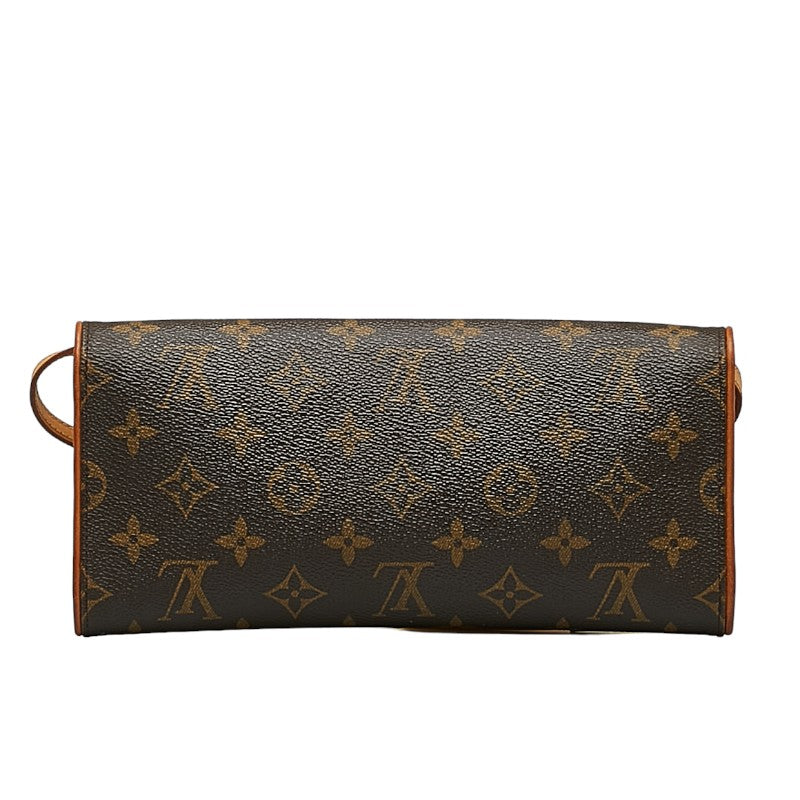 Louis Vuitton Monogram Pocket Twin GM Shoulder Bag M51852 Brown PVC Leather Lady Louis Vuitton