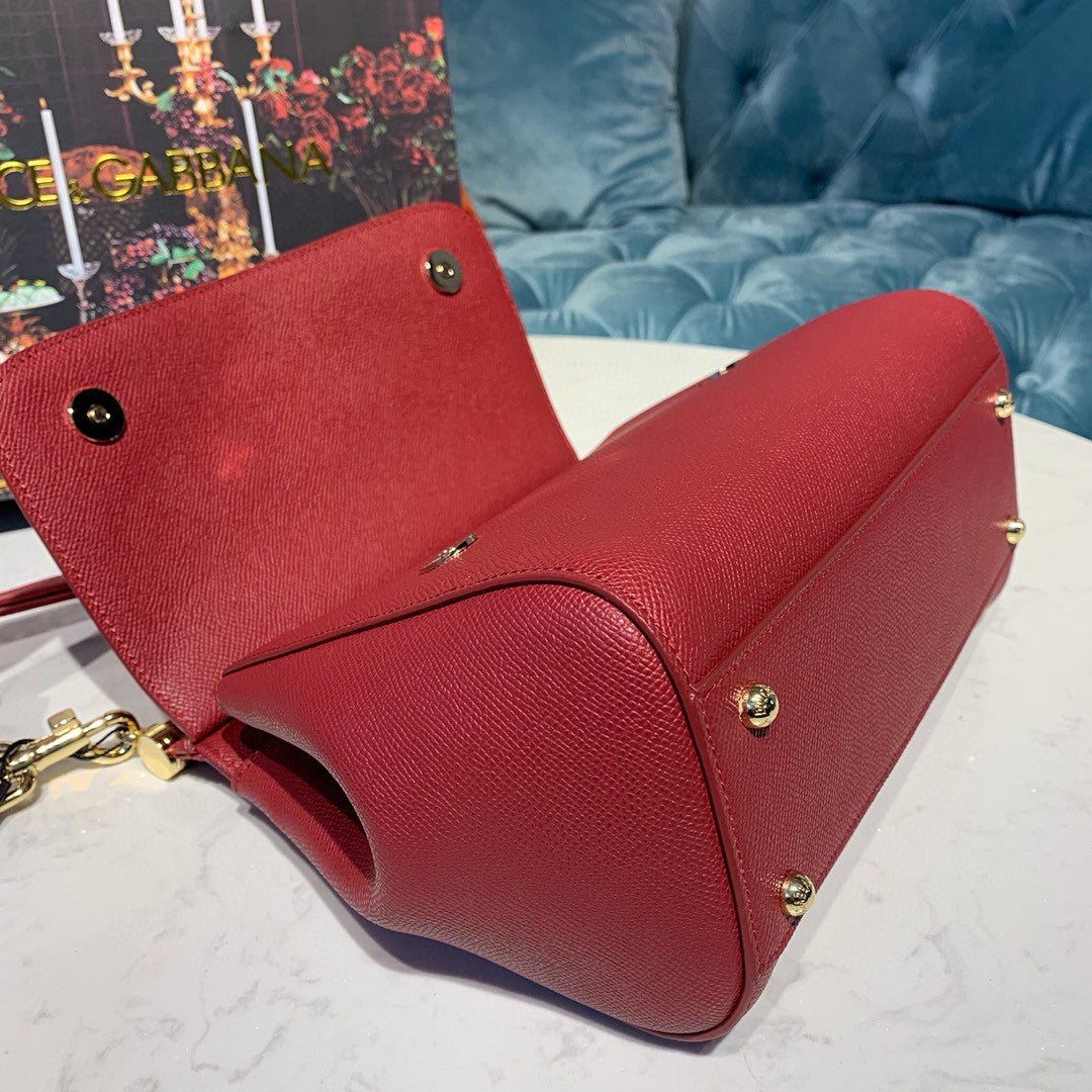 GLAMI Small Sicily Bag In Dauphine Red For Women 7.5in/19cm GLAMI