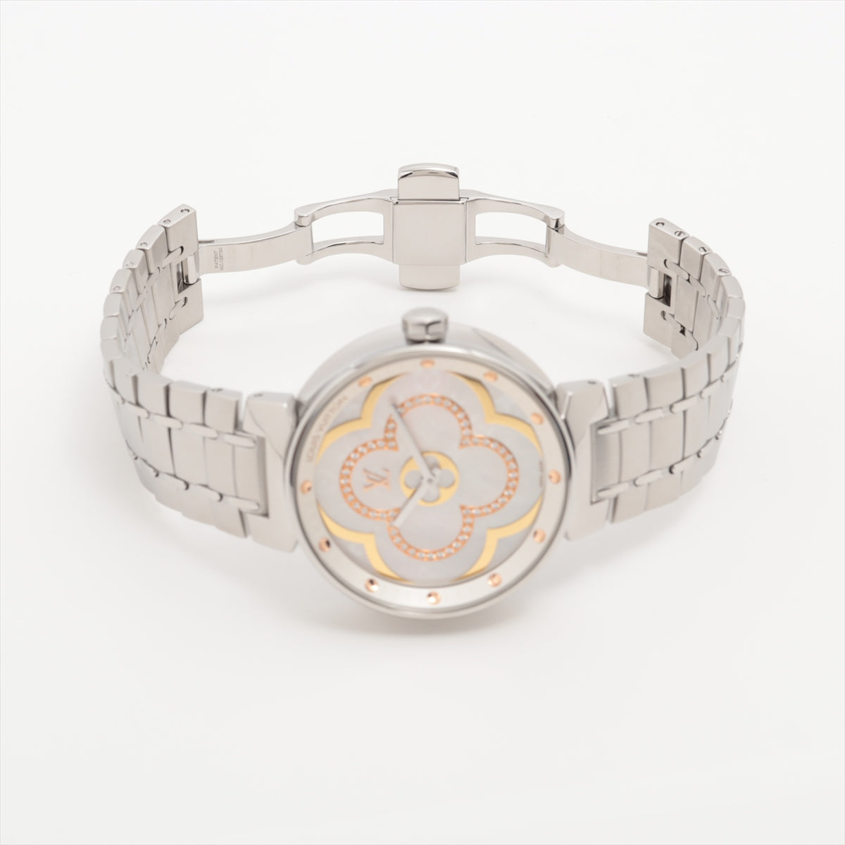 Louis Vuitton Tambur Moon Devine QA019 SS QZ Silver  Panerai 7