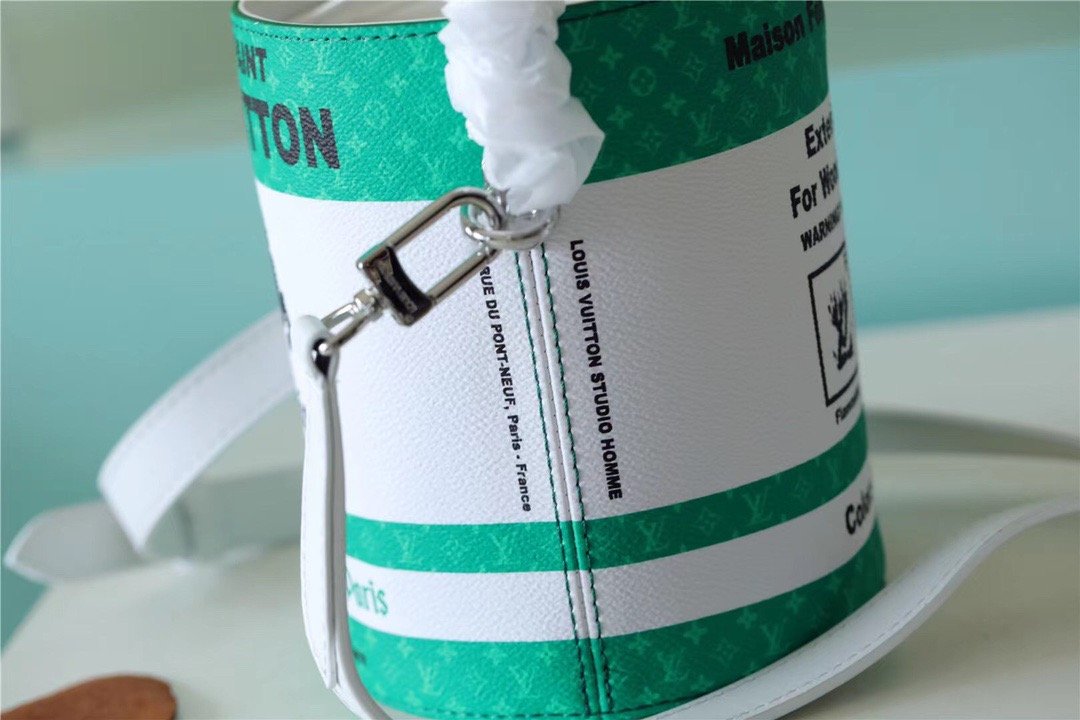LV Paint Can Coated Canvas By Virgil AblohÃ¢â‚¬â„¢s Green For Women, WomenÃ¢â‚¬â„¢s Bags, Shoulder And Crossbody Bags 6.7in/17cm LV M81592