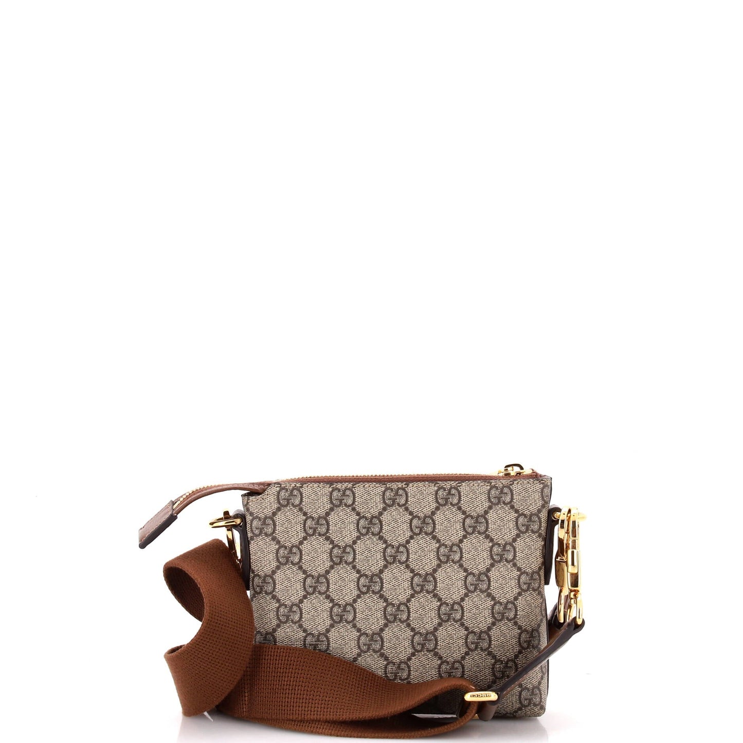 Interlocking G Patch Wristlet Messenger Bag GG Coated Canvas Mini