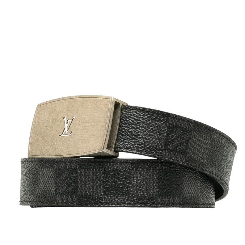 Louis Vuitton Louis Vuitton Damière Graphite M9638 Belt PVC/Leather Black