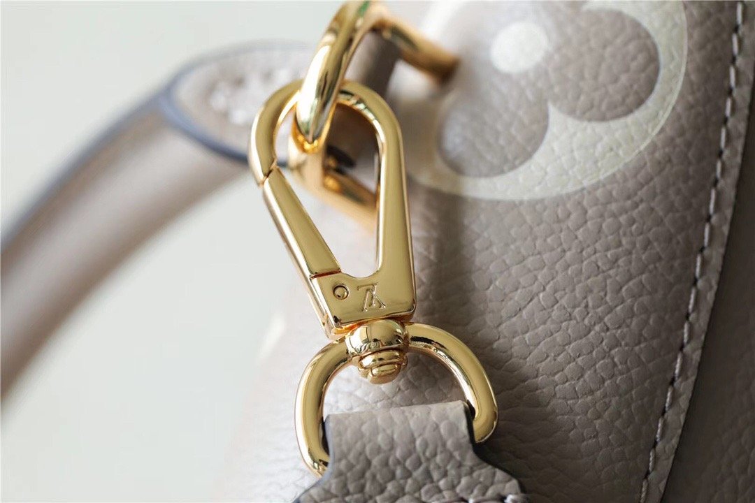 LV Madeleine GLAMI Monogram Empreinte Dove Gray/ Creme Beige For Women,  Shoulder and Crossbody Bags 9.4in/24cm LV