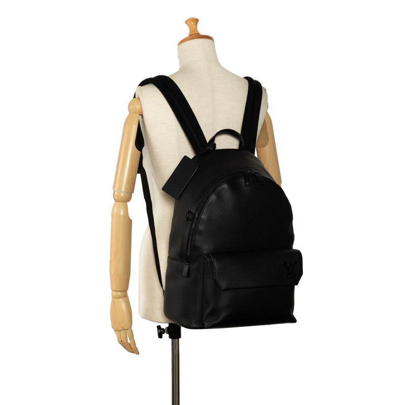Louis Vuitton LV Logo Backpack M57079 Noir Black Leather Men Louis Vuitton