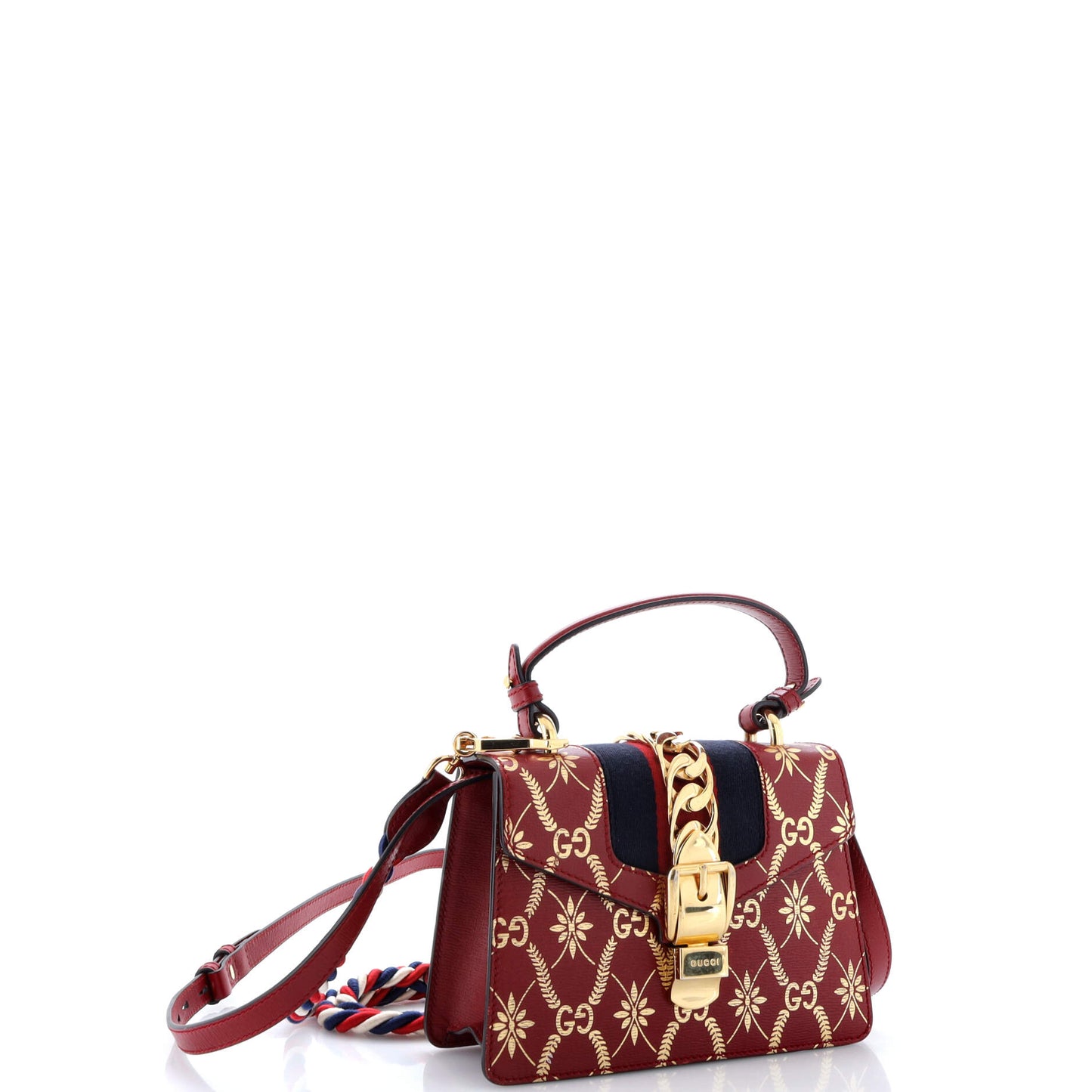 Sylvie Top Handle Bag Printed Leather Mini