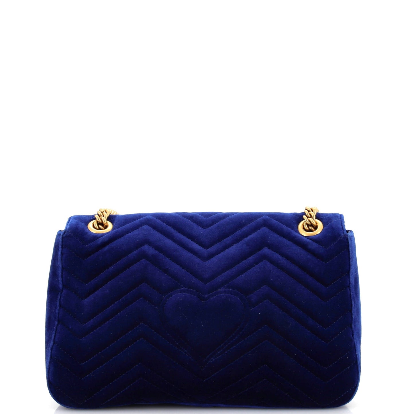 GG Marmont Flap Bag Embroidered Matelasse Velvet Medium