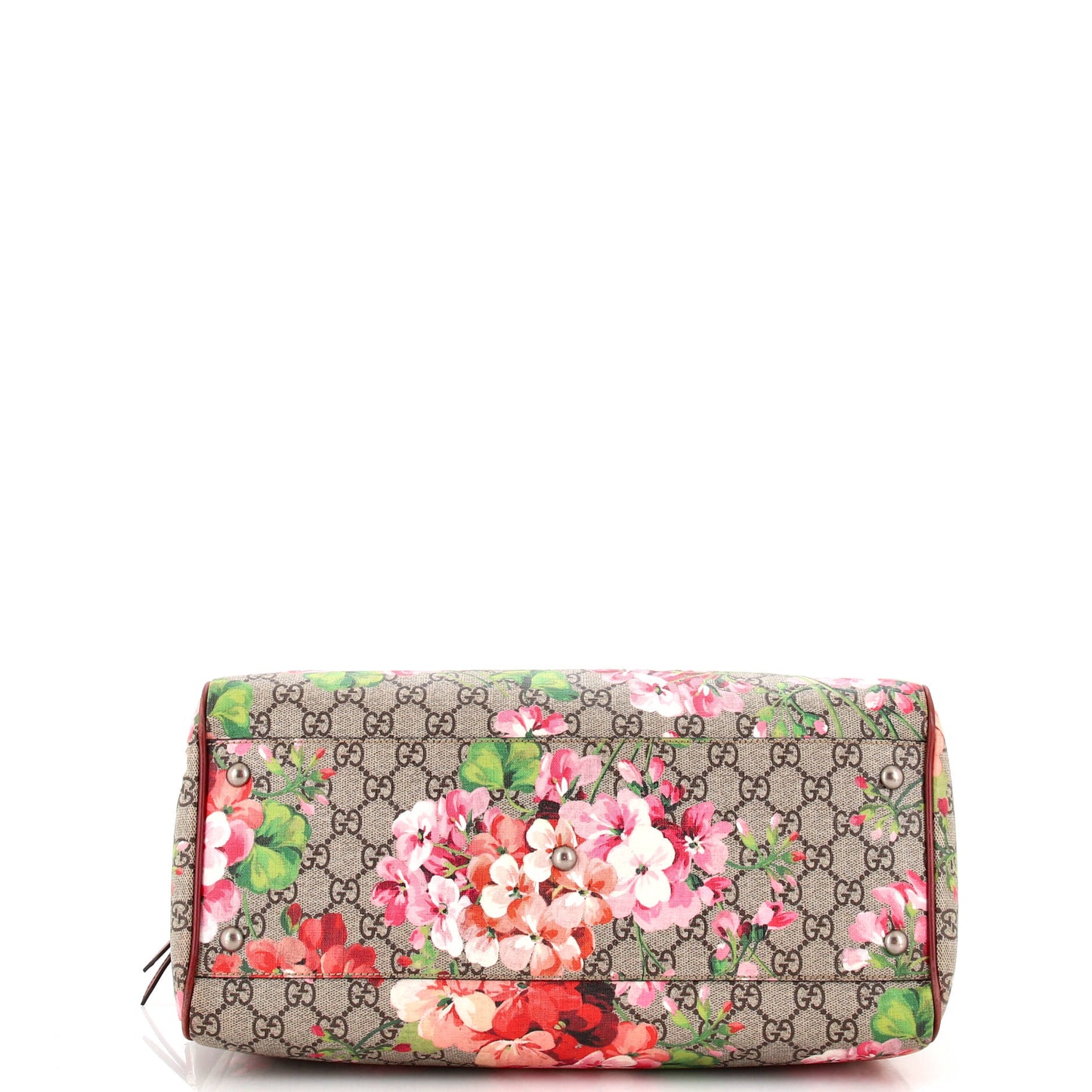 Convertible Boston Bag Blooms Print GG Coated Canvas Medium