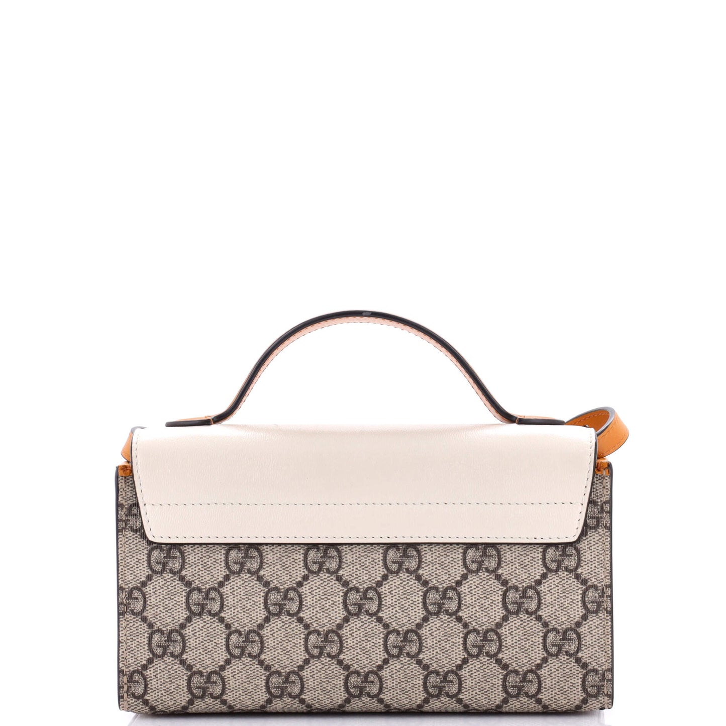 Padlock Top Handle Bag GG Coated Canvas and Leather Mini