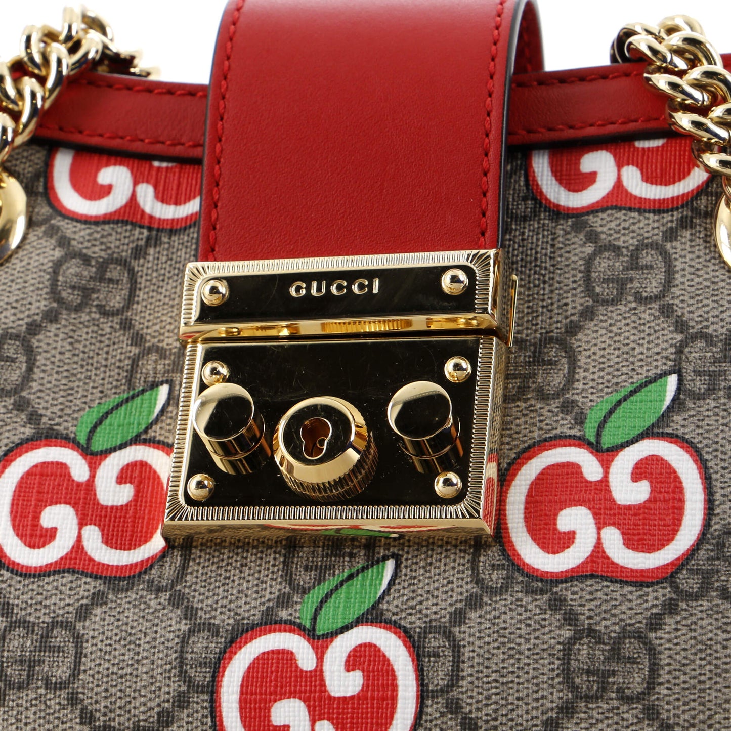 Padlock Chain Tote Printed GG Coated Canvas Small