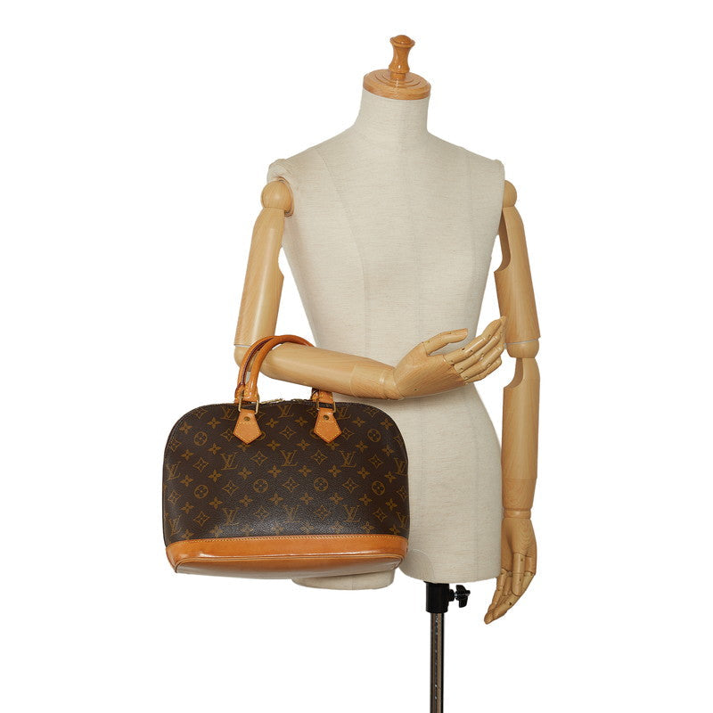Louis Vuitton Monogram Alma Handbag M53151 Brown PVC Leather Lady Louis Vuitton