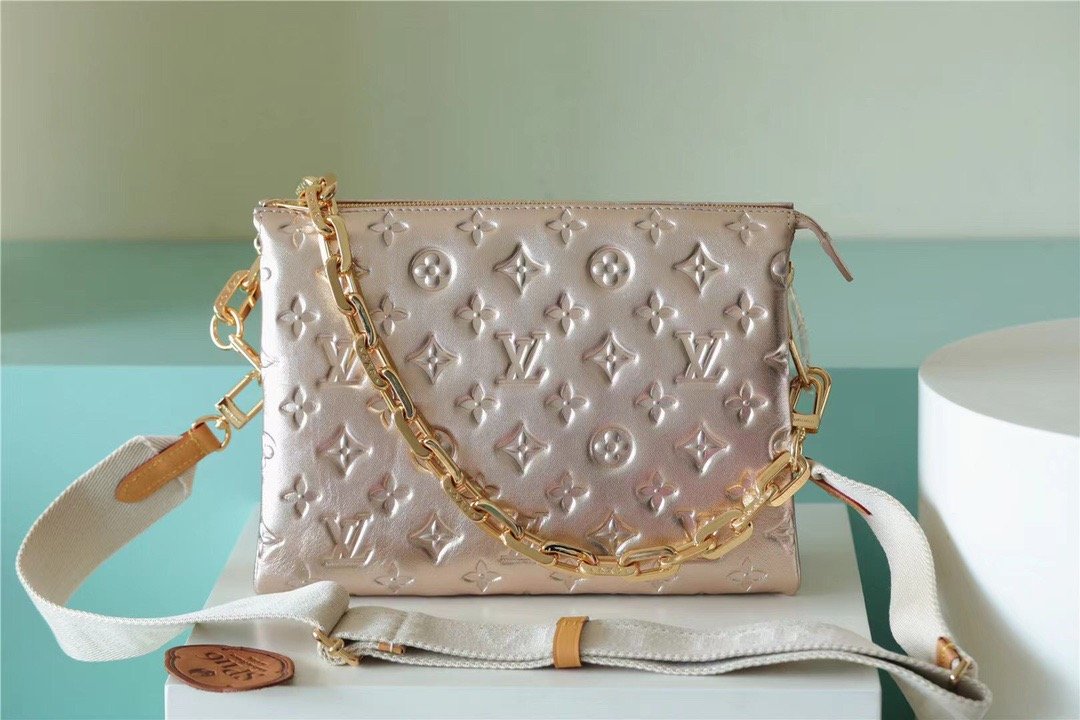 LV Coussin PM Bag Monogram For Women,  Shoulder And Crossbody Bag Taupe 10.2in/26cm LVÃ‚Â 