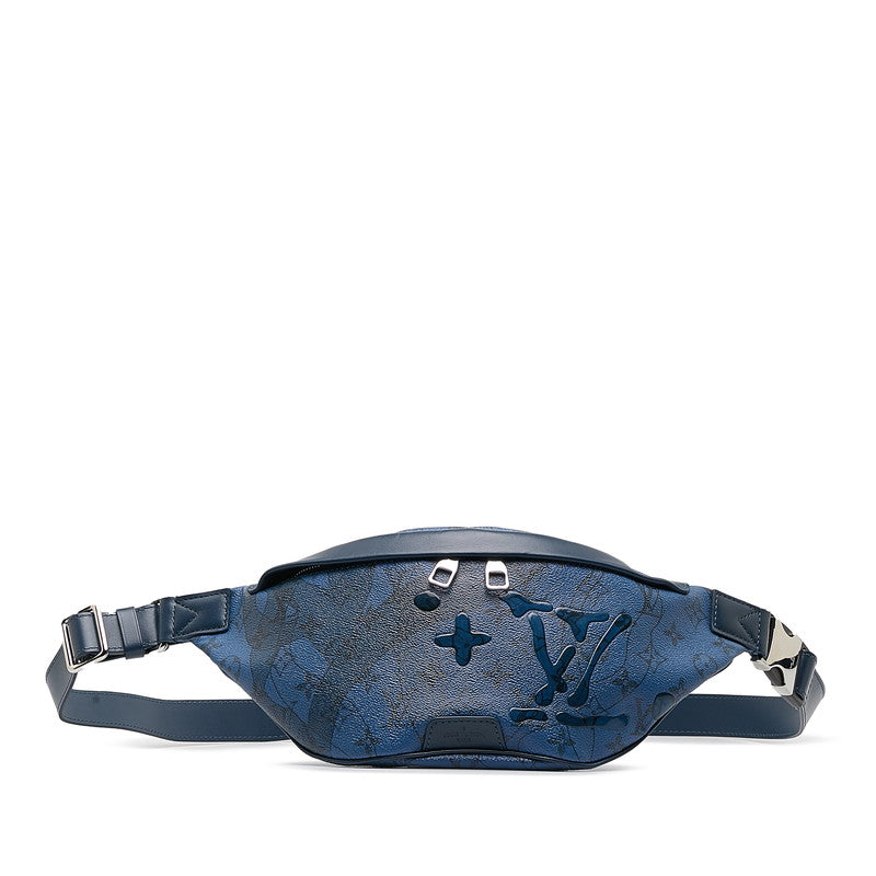 Louis Vuitton Monogram Aqua garden Discovery Bum Bag PM Body Bag M22576 Blue PVC Leather