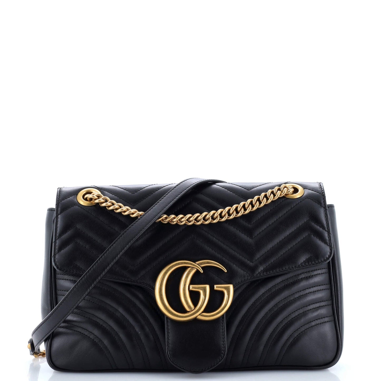 GG Marmont Flap Bag Matelasse Leather Medium