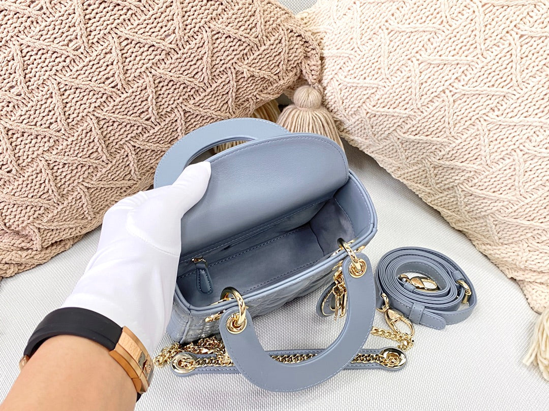 GLAMI Mini Lady Bag Blue For Women 6.5in/17cm CD M0505SLOI