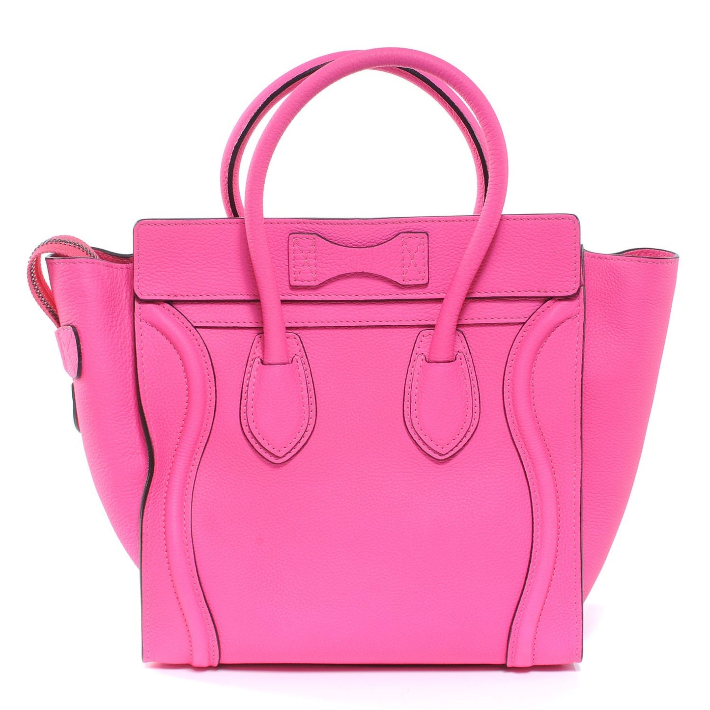 CÉLINE DRUMMED LEATHER MICRO PHANTOM TOTE BAG