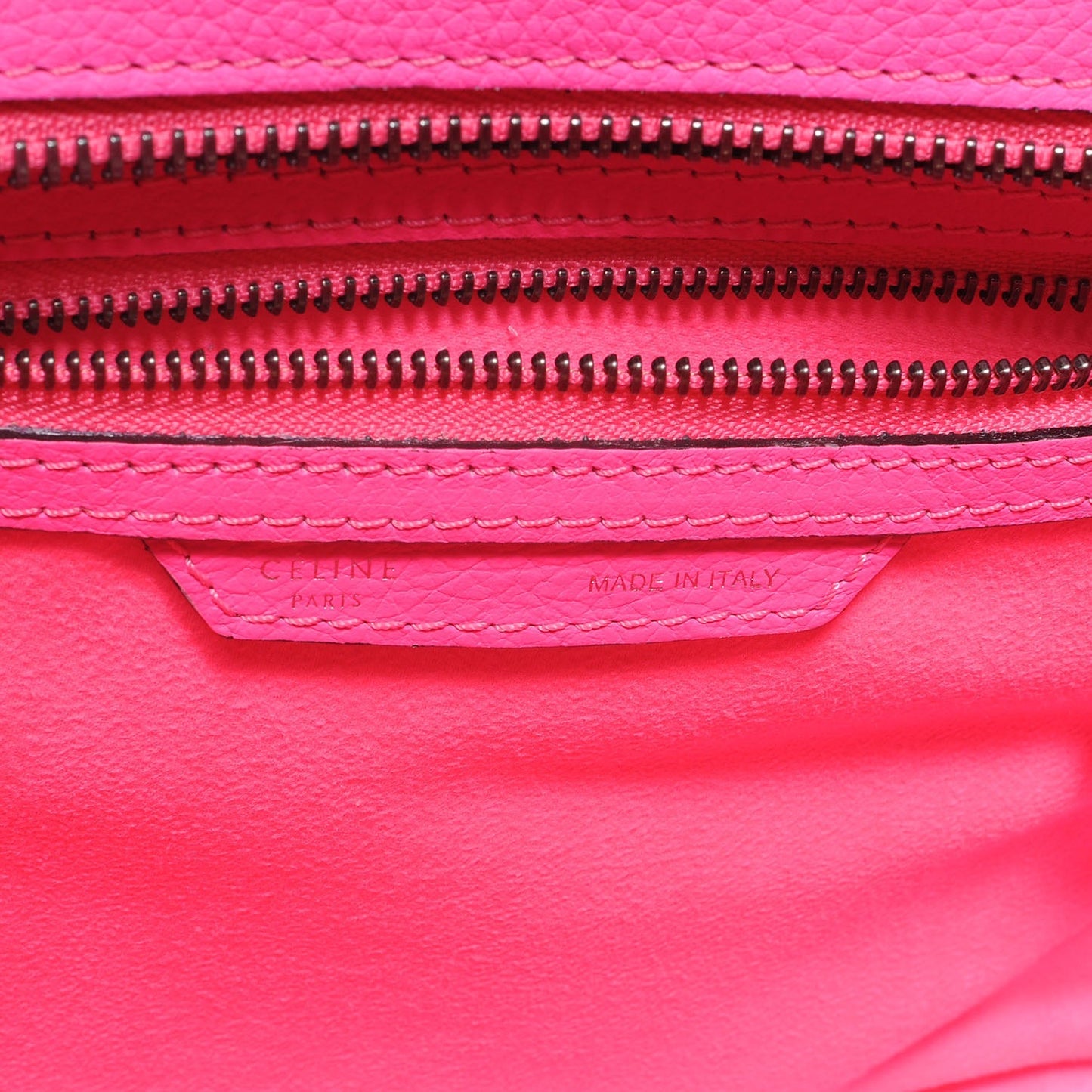 CÉLINE DRUMMED LEATHER MICRO PHANTOM TOTE BAG