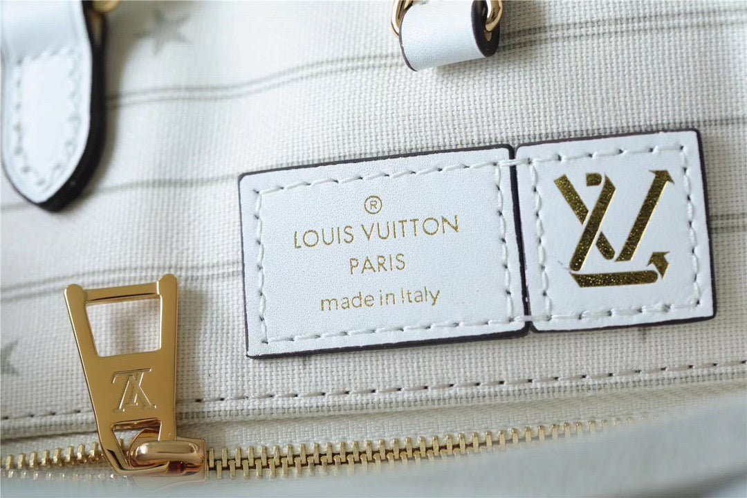 LV Onthego MM Monogram Giant And Raffia White/ Yellow For Women,  Shoulder And Crossbody Bags 35cm/13.8in LVÃ‚Â 
