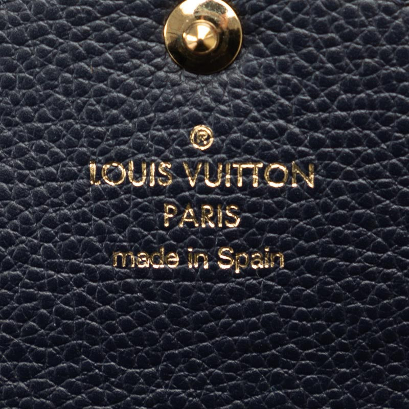 LOUIS VUITTON Louis Vuitton Monogram Amplant M62125 Long Wallet Leather Marine Rouge Naïve