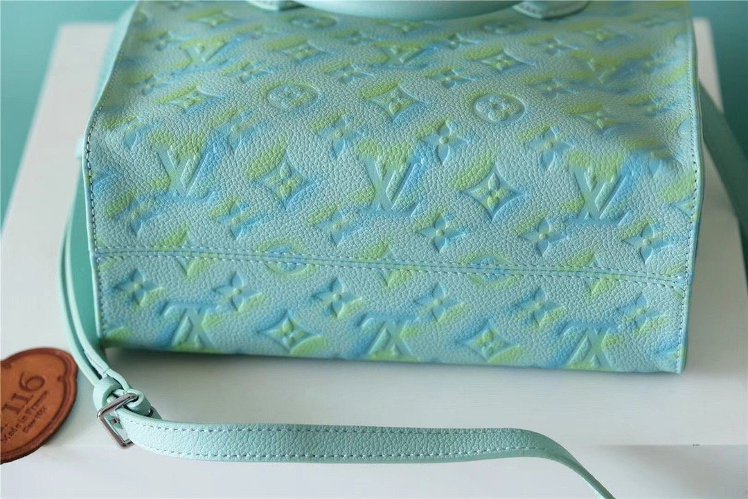 LV OnTheGo PM Monogram Empreinte Light Green For Women, WomenÃ¢â‚¬â„¢s Bags, Shoulder And Crossbody Bags 9.8in/25cm LV]