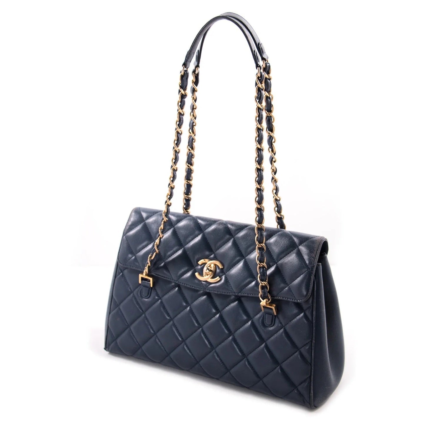 CHANEL QUILTED LAMBSKIN MISIA CAMERA FLAP BAG-HS