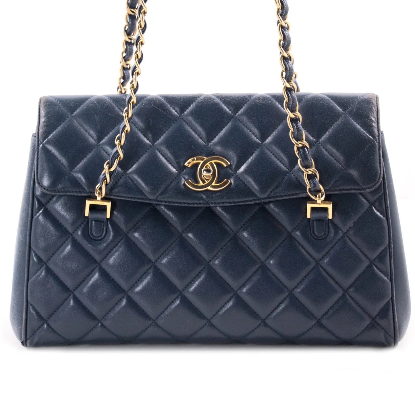 CHANEL QUILTED LAMBSKIN MISIA CAMERA FLAP BAG-HS