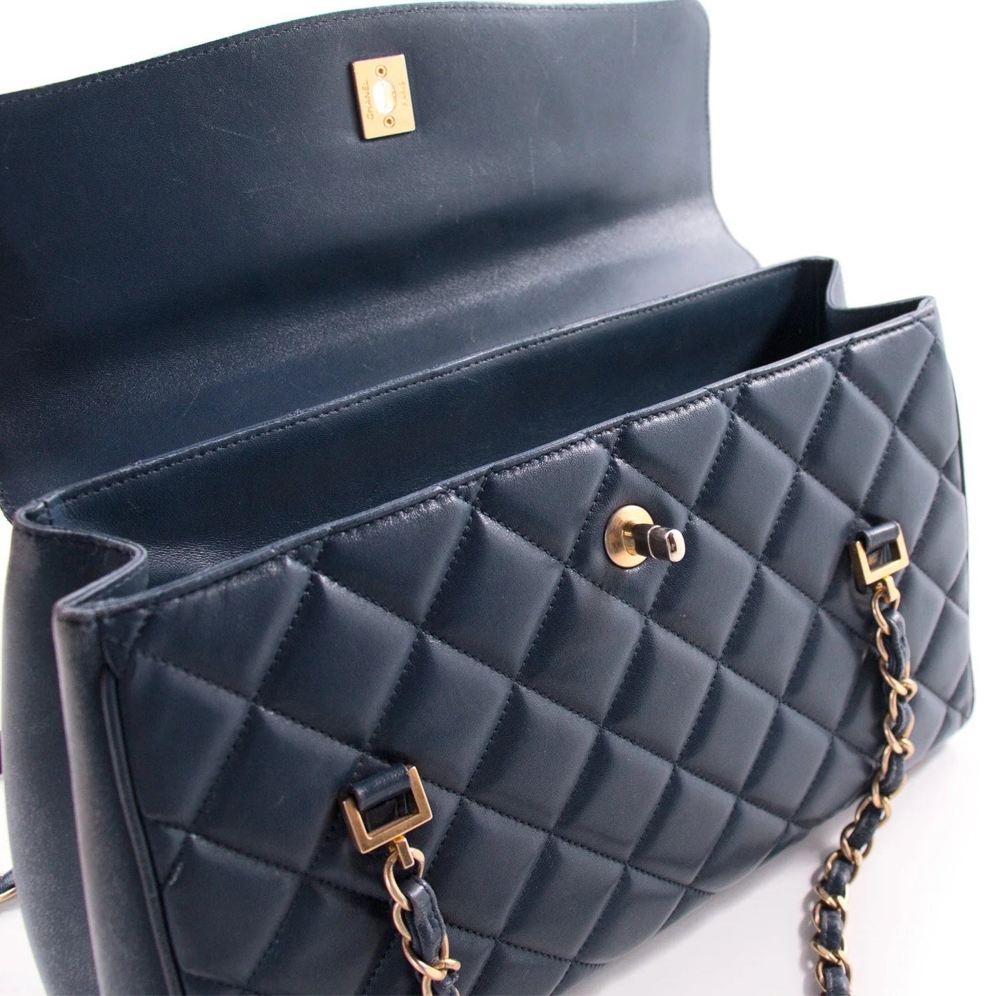 CHANEL QUILTED LAMBSKIN MISIA CAMERA FLAP BAG-HS