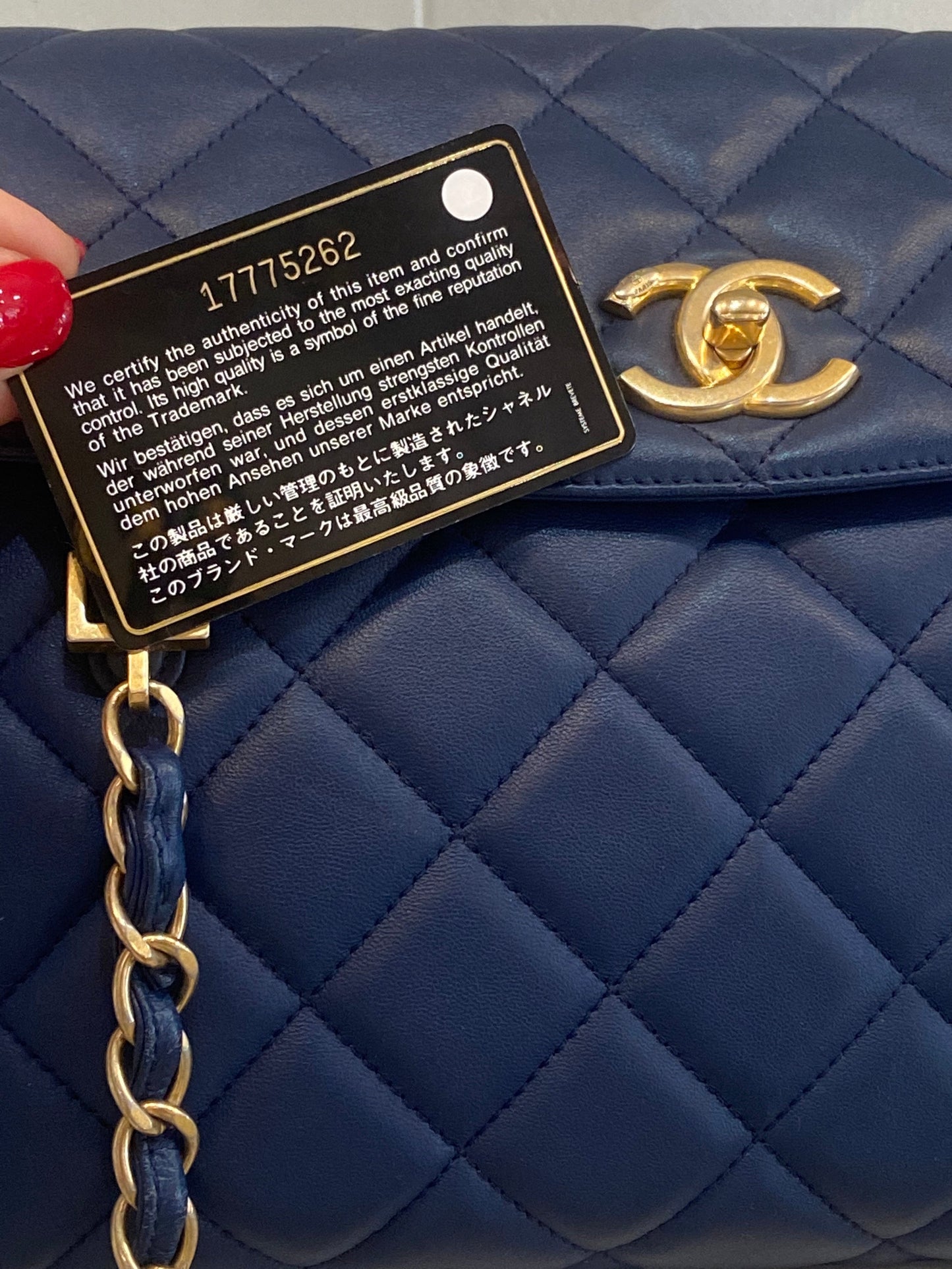 CHANEL QUILTED LAMBSKIN MISIA CAMERA FLAP BAG-HS