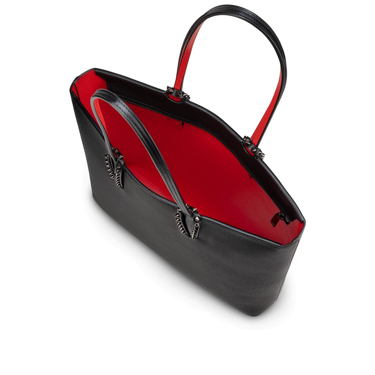CHRISTIAN LOUBOUTIN CABATA CALFSKIN LEATHER ZIPPED TOTE BAG