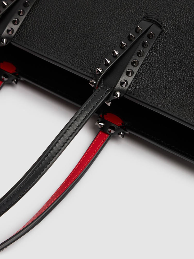 CHRISTIAN LOUBOUTIN CABATA CALFSKIN LEATHER ZIPPED TOTE BAG