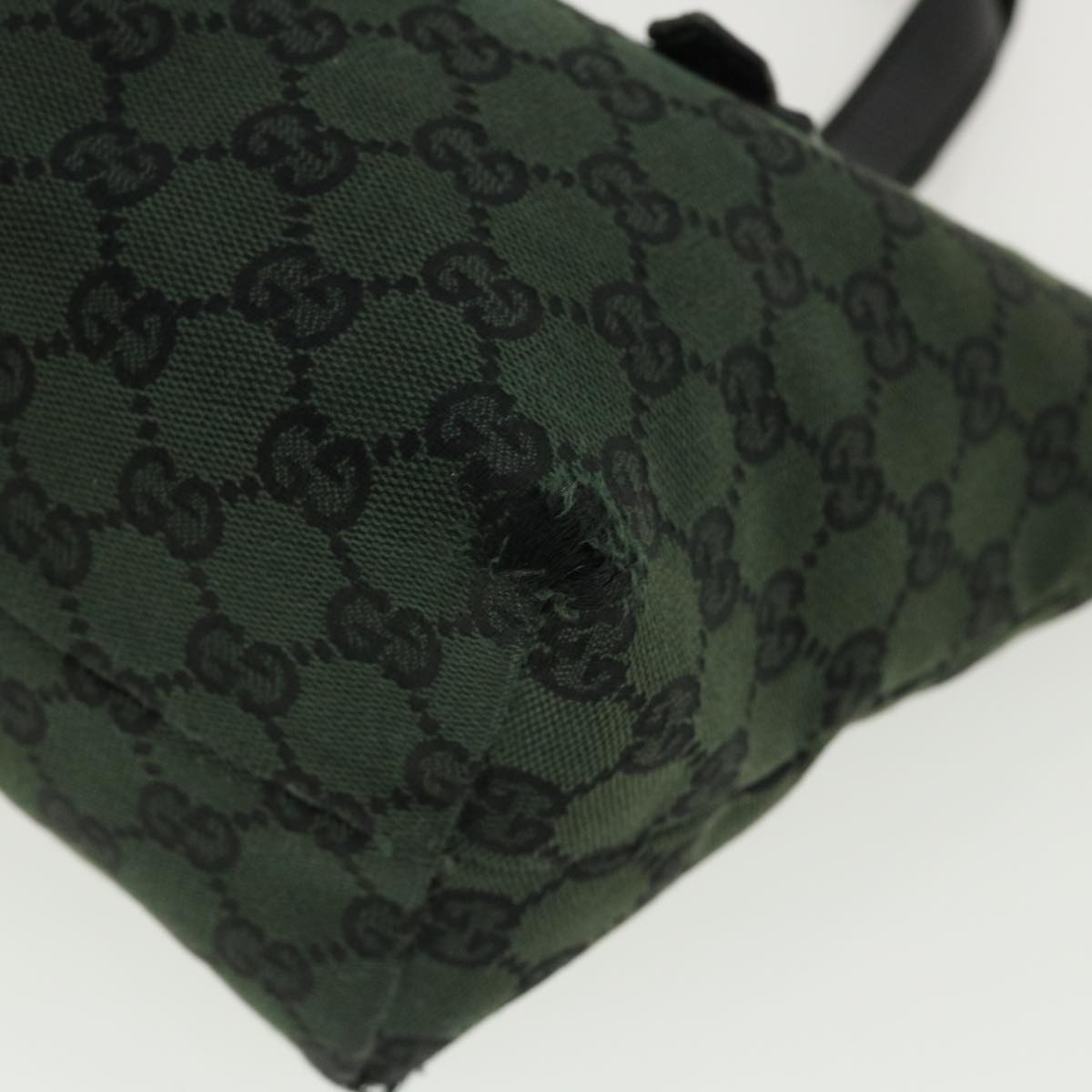 GUCCI GG Canvas Hand Bag Green 257249 cl363