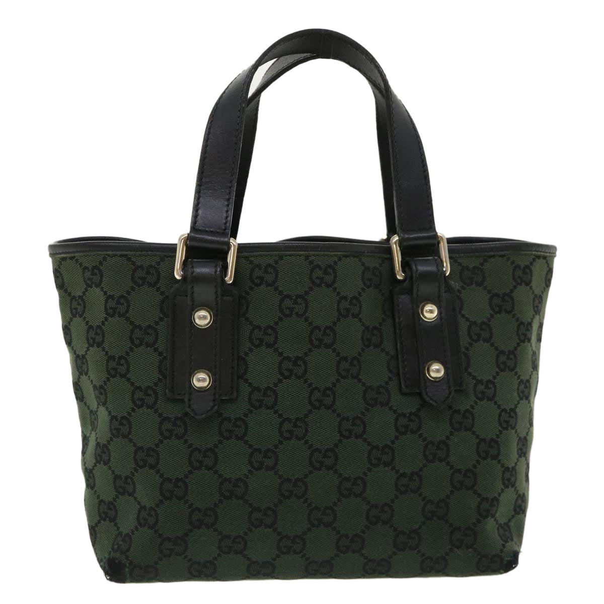 GUCCI GG Canvas Hand Bag Green 257249 cl363