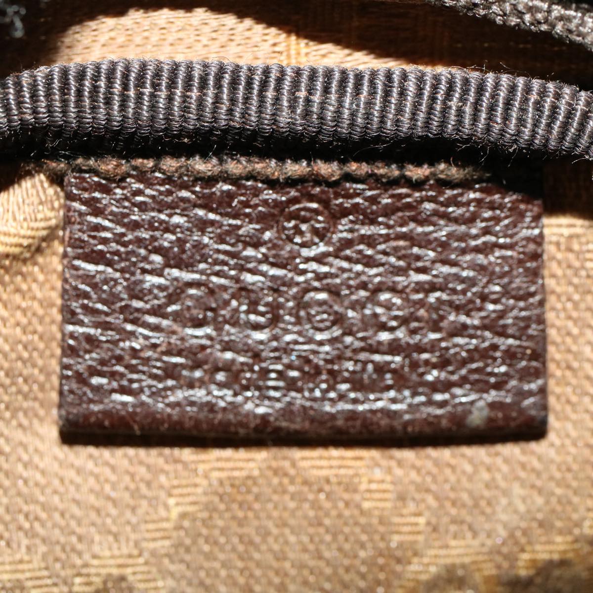 GUCCI GG Canvas Pouch Leather Beige 138044 cl604