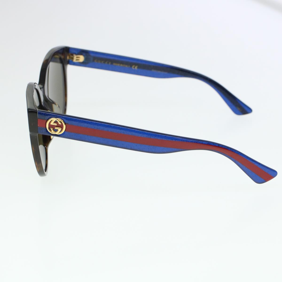 GUCCI Sherry Line Sunglasses Black Blue Red cl605