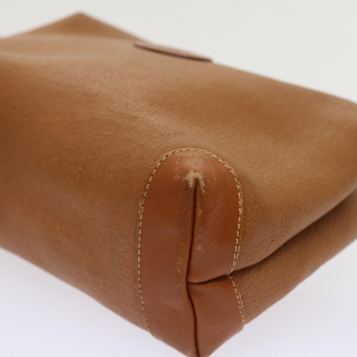 GUCCI Clutch Bag Leather Brown cl659