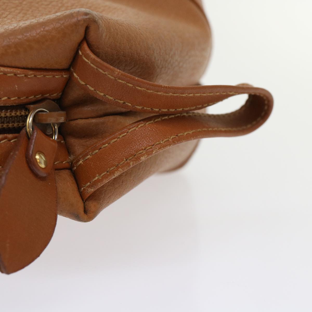 GUCCI Clutch Bag Leather Brown cl659