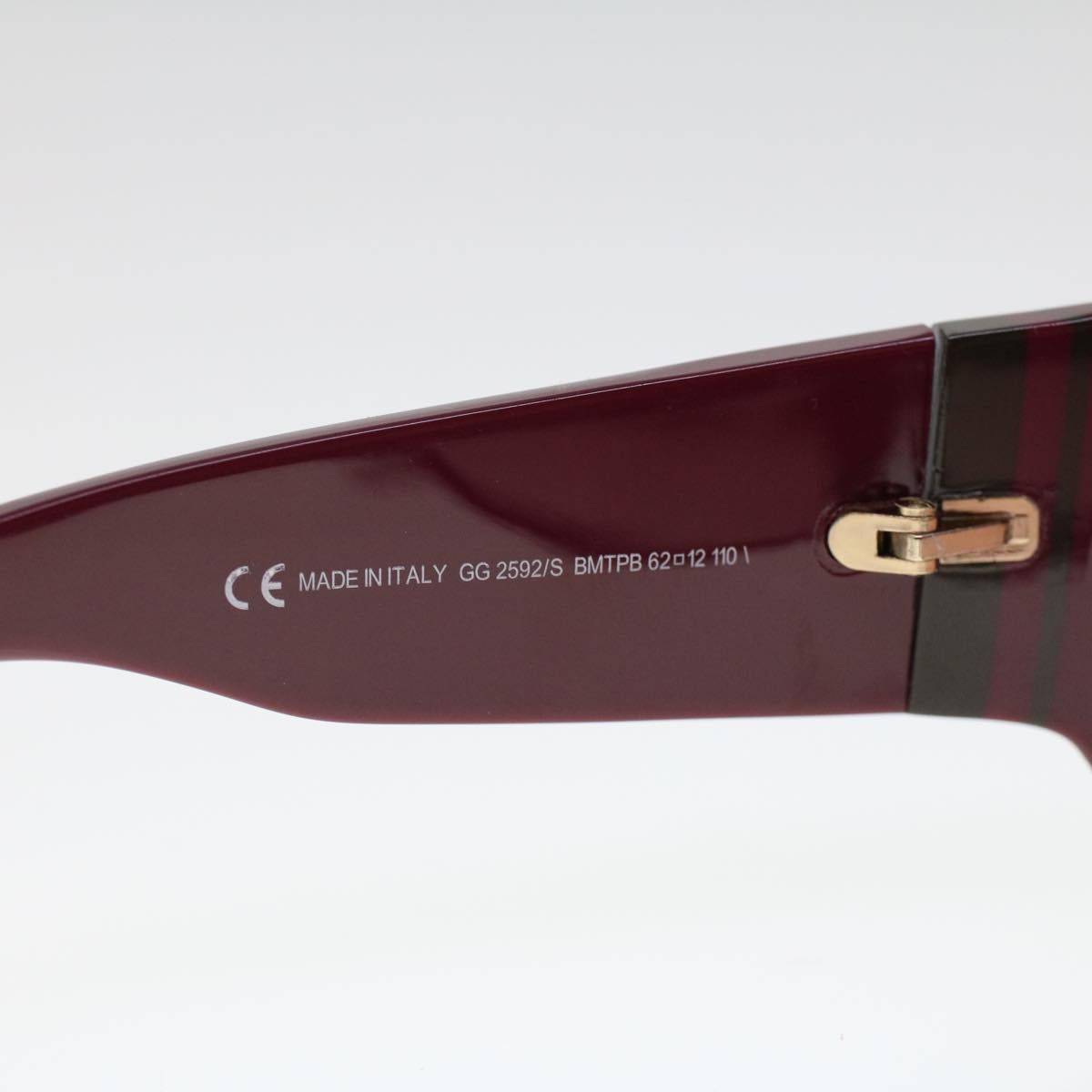 GUCCI Sunglasses Plastic Purple cl742